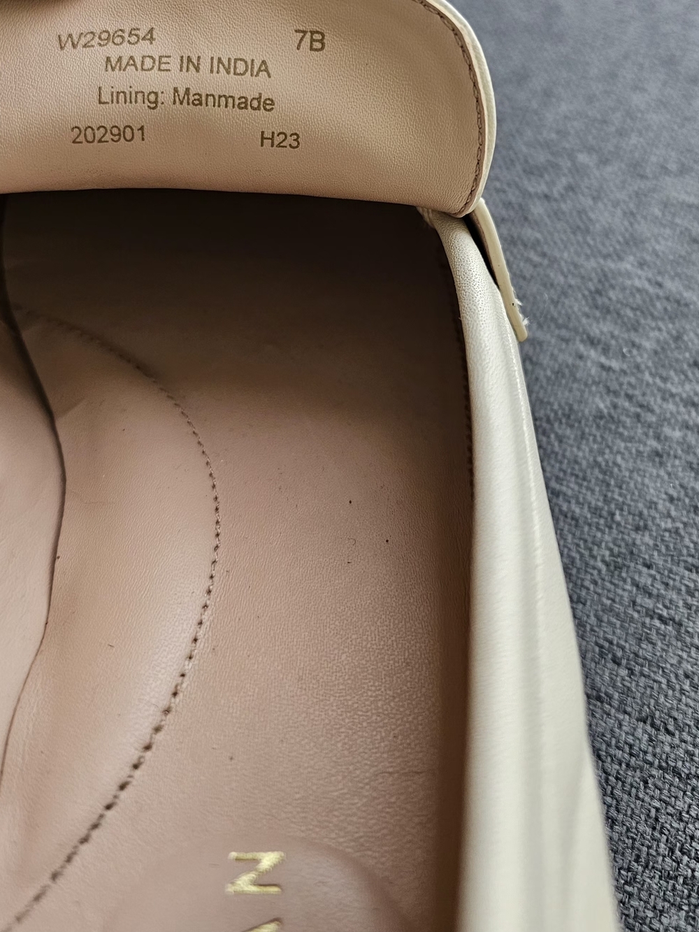 Cole Haan Cream Leather Penny Loafers - Picture 4 of 7